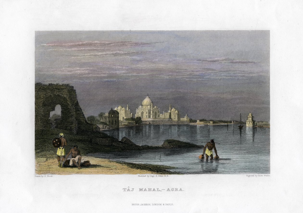 Taj Mahal, Agra, India, 19e eeuw door Robert Wallis