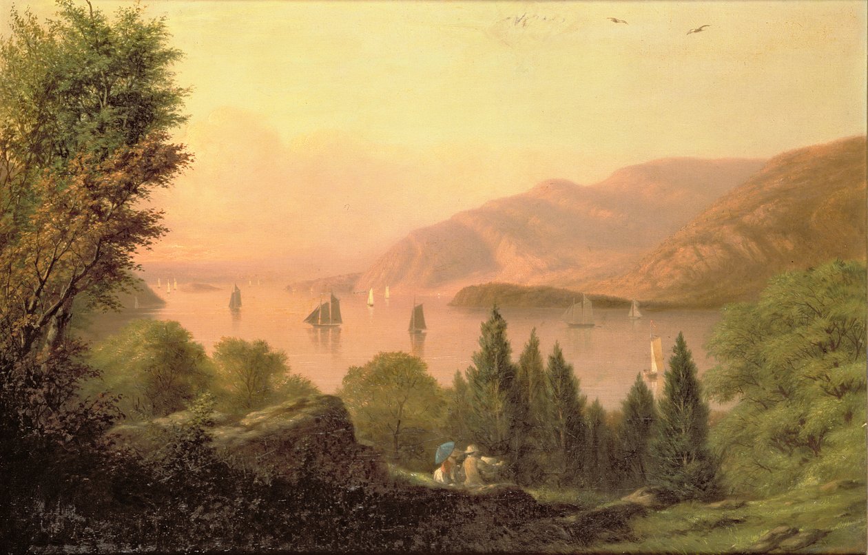 Picknick langs de Hudson, 1881 door Robert Walter Weir