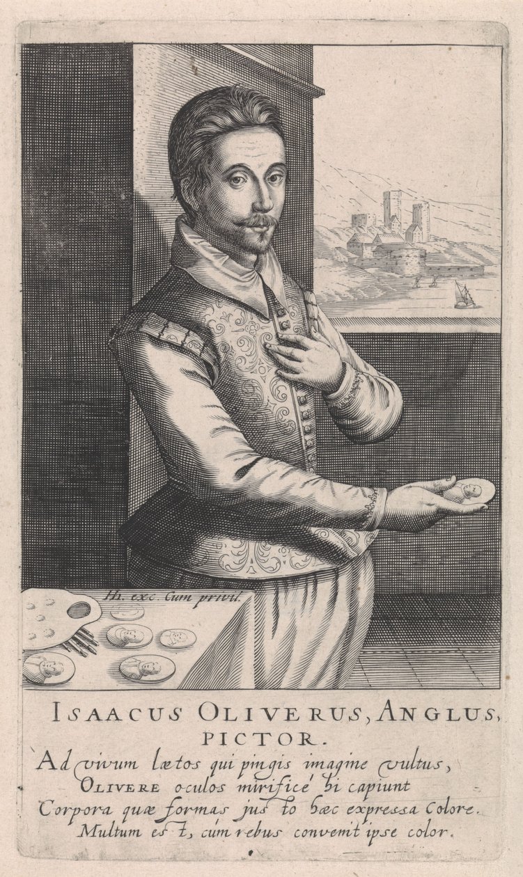 Portret van Isaac Oliver door Robert Willemsz de Baudous