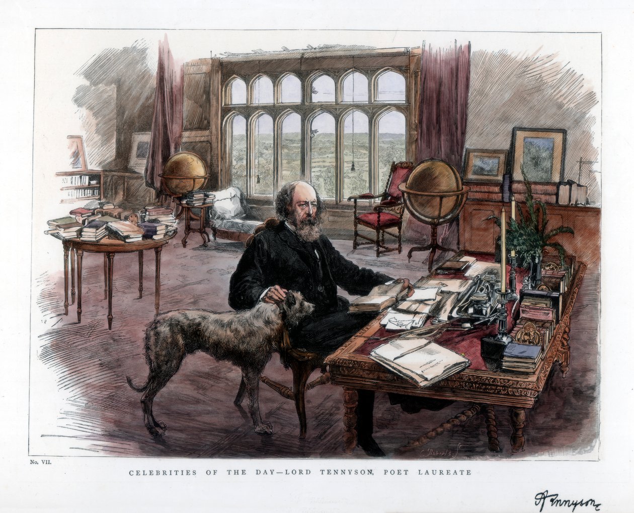 Alfred Lord Tennyson, dichter laureaat door Roberts
