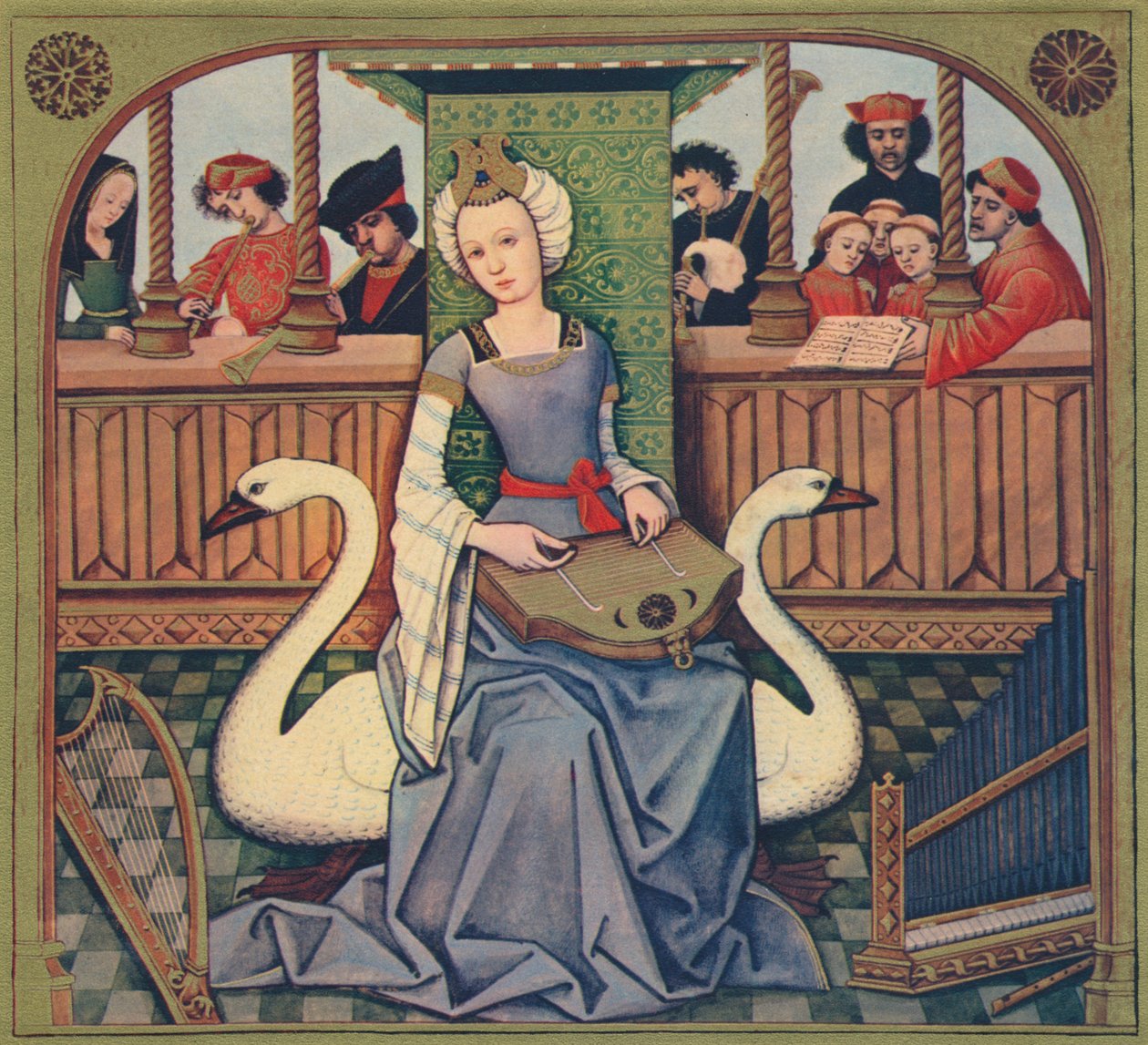De allegorie van muziek, ca. 1496-1498, 1939 door Robinet Testard