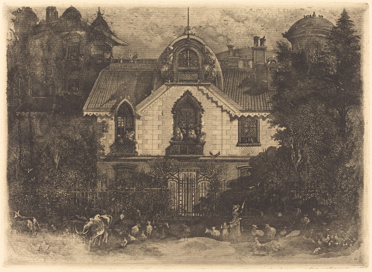 Het Spookhuis door Rodolphe Bresdin