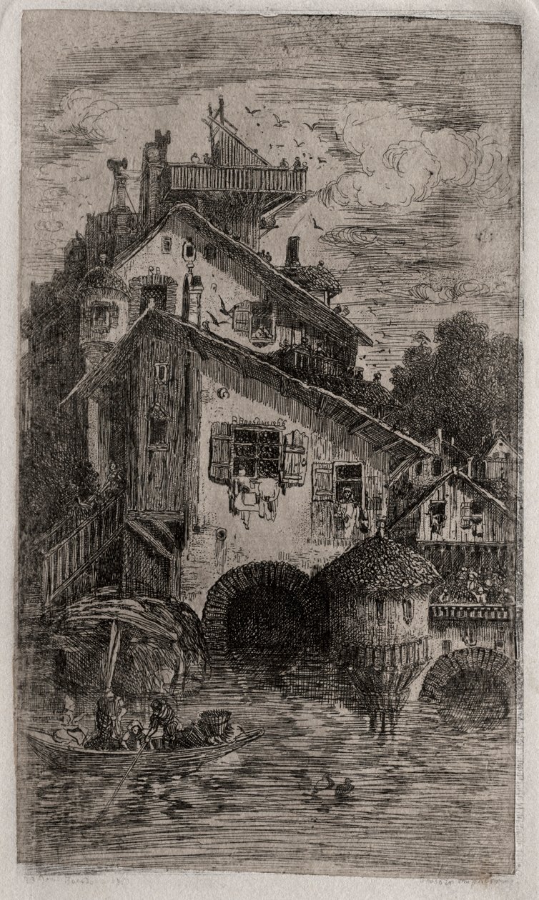 De molen door Rodolphe Bresdin