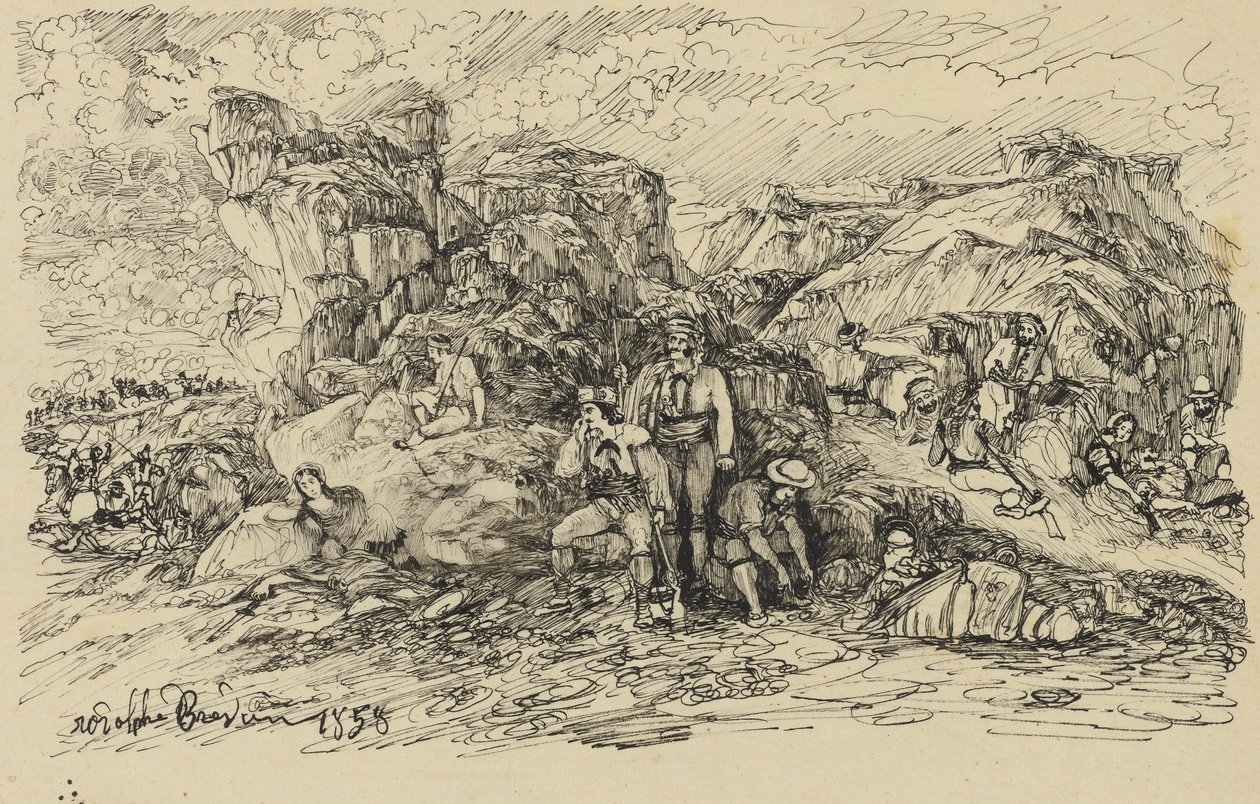 De Smokkelaars door Rodolphe Bresdin