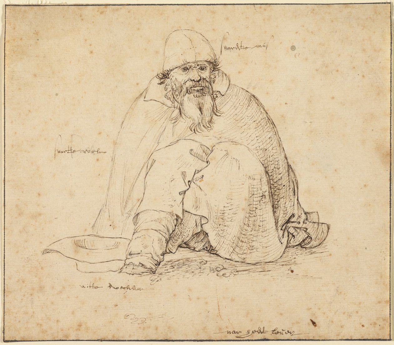 Zittende man door Roelandt Savery