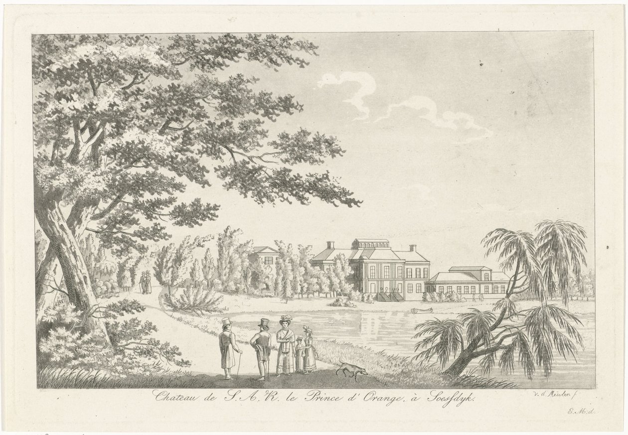 Gezicht op Paleis Soestdijk door Roelof van der Meulen