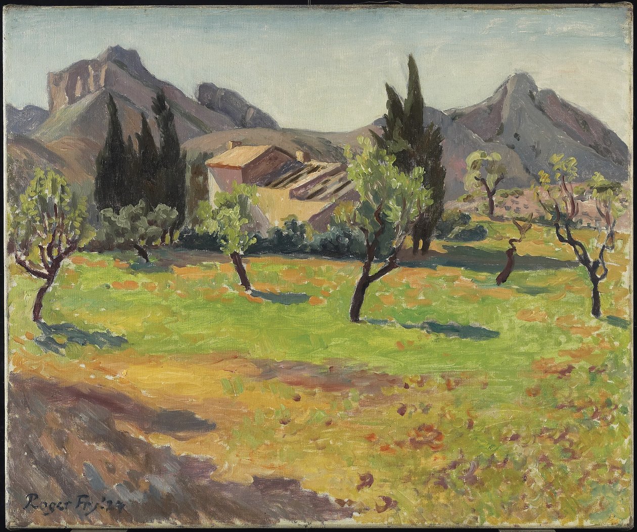 Le Mas de Berne bij St. Remy, Provence, 1927 door Roger Eliot Fry