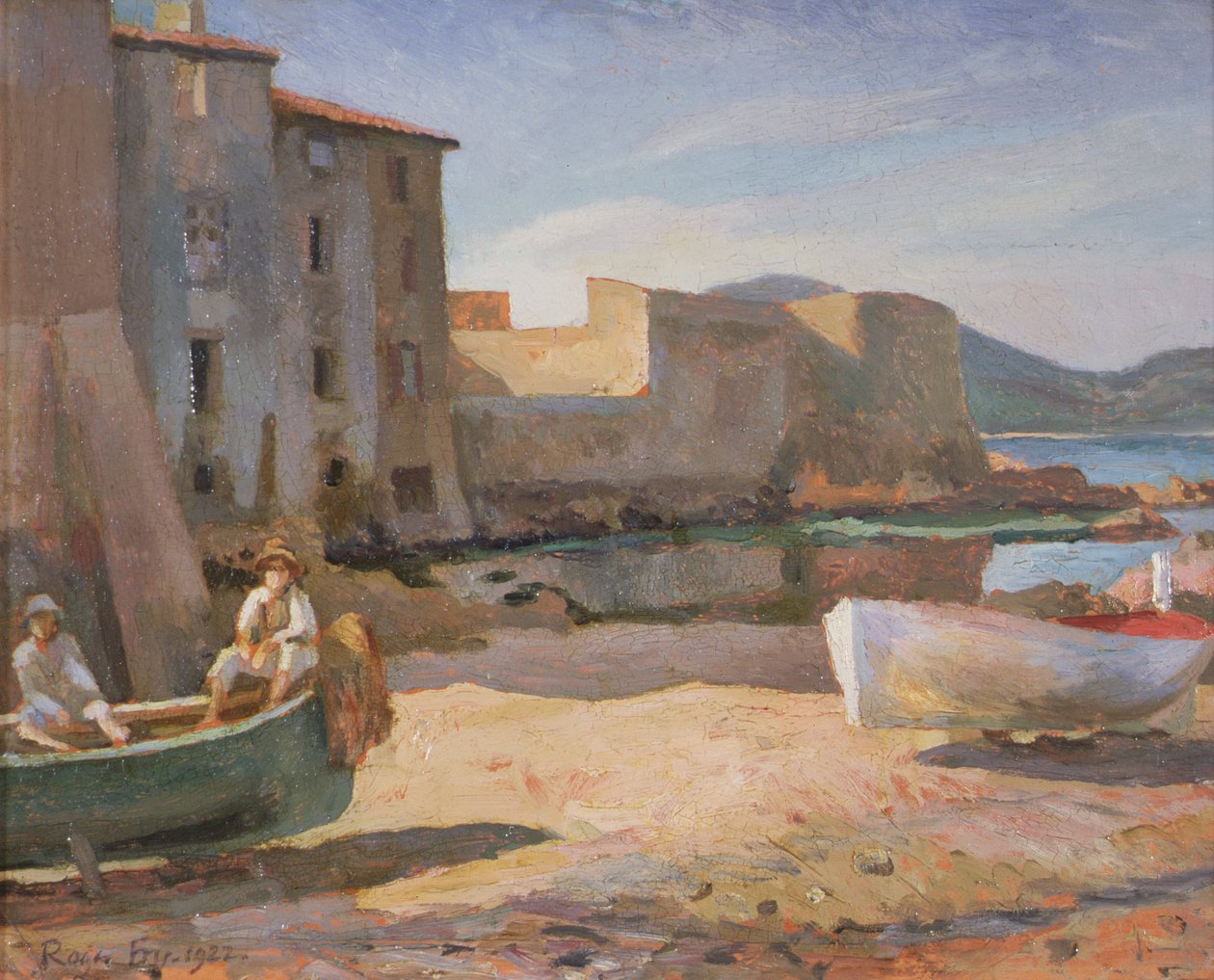 Le Petit Port, St Tropez, 1922 door Roger Eliot Fry