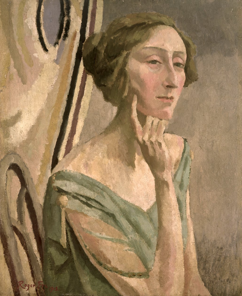 Portret van Edith Sitwell (1887-1964), 1915 door Roger Eliot Fry