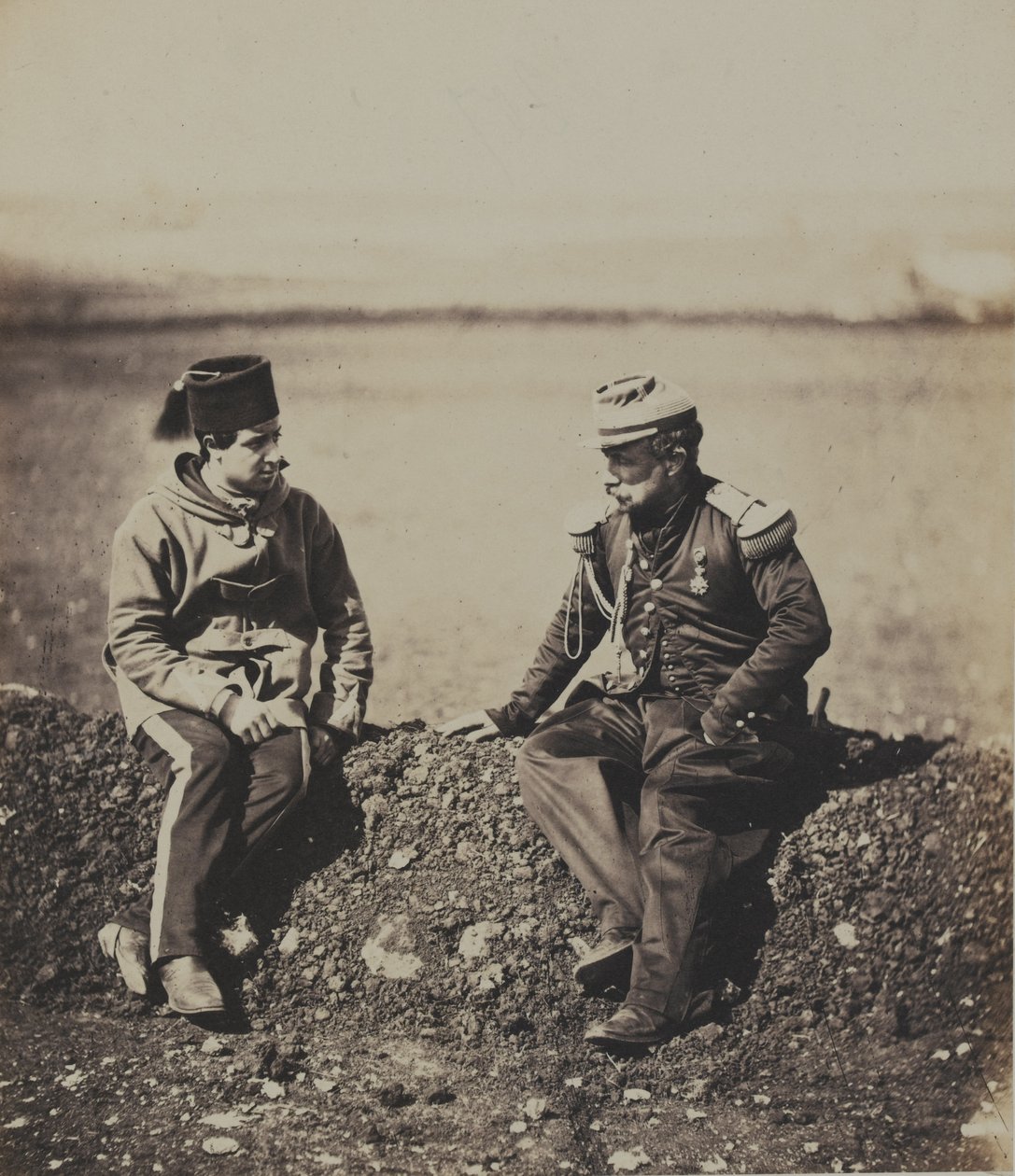 Generaal Cisse en stafofficier door Roger Fenton