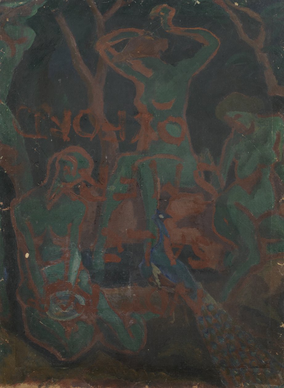 Vrouwelijke naakten in een landschap door Roger Eliot Fry