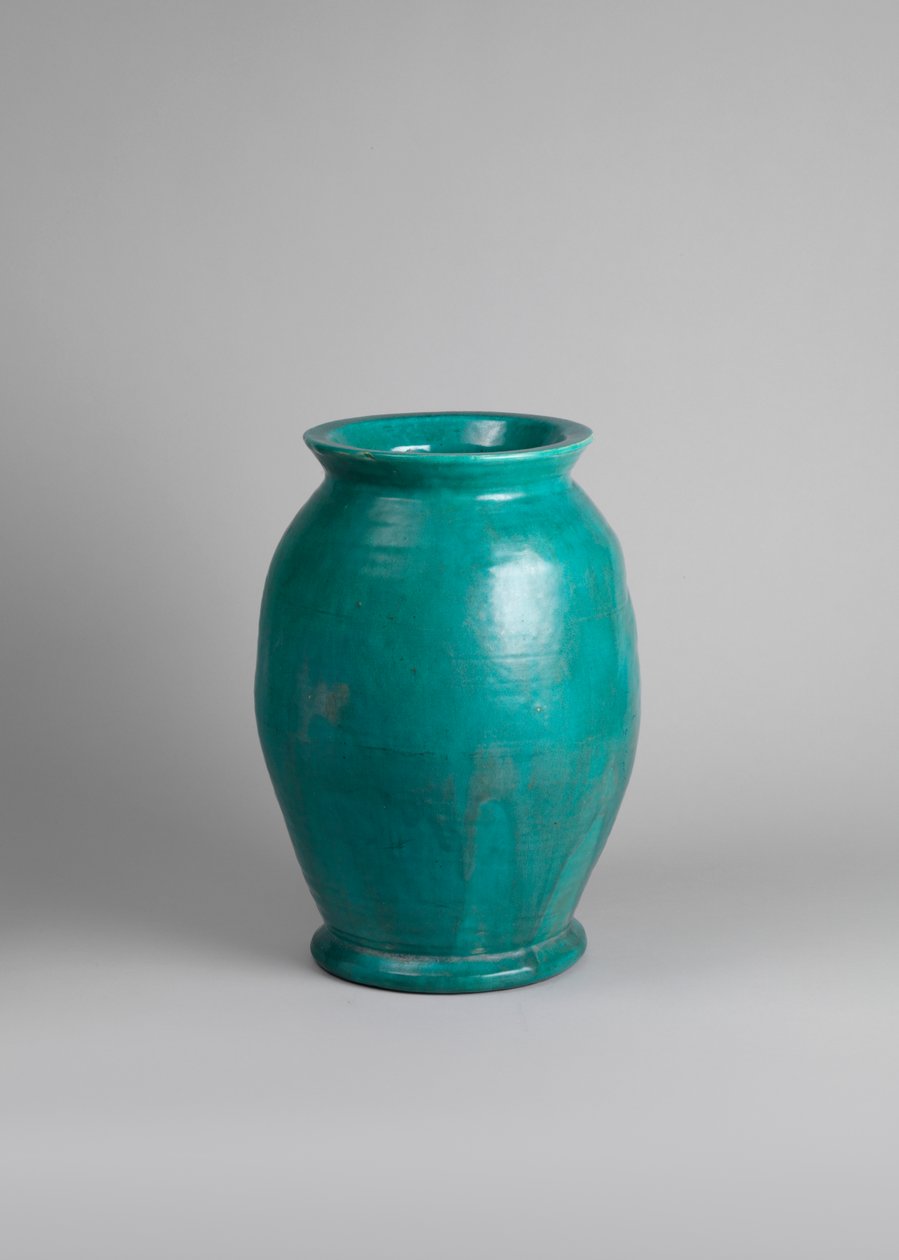 Turquoise vaas, c.1914 door Roger Eliot Fry