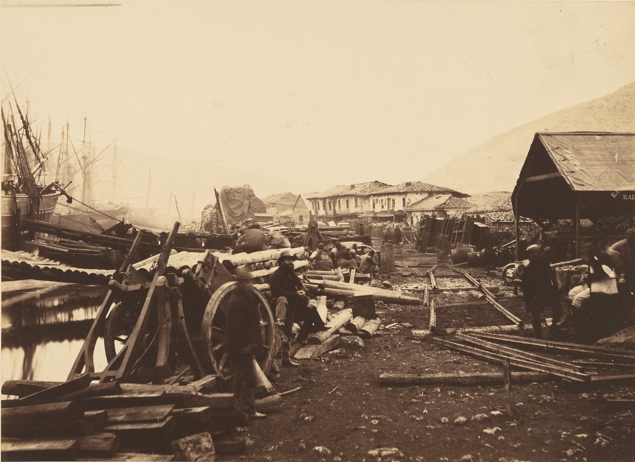 Landingsplaats Spoorwegwinkels, Balaklava door Roger Fenton