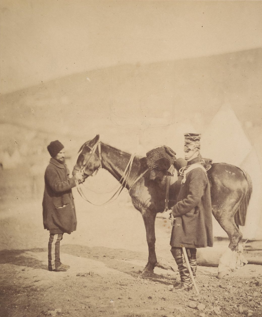 Generaal-majoor A. H. King, 1855 door Roger Fenton