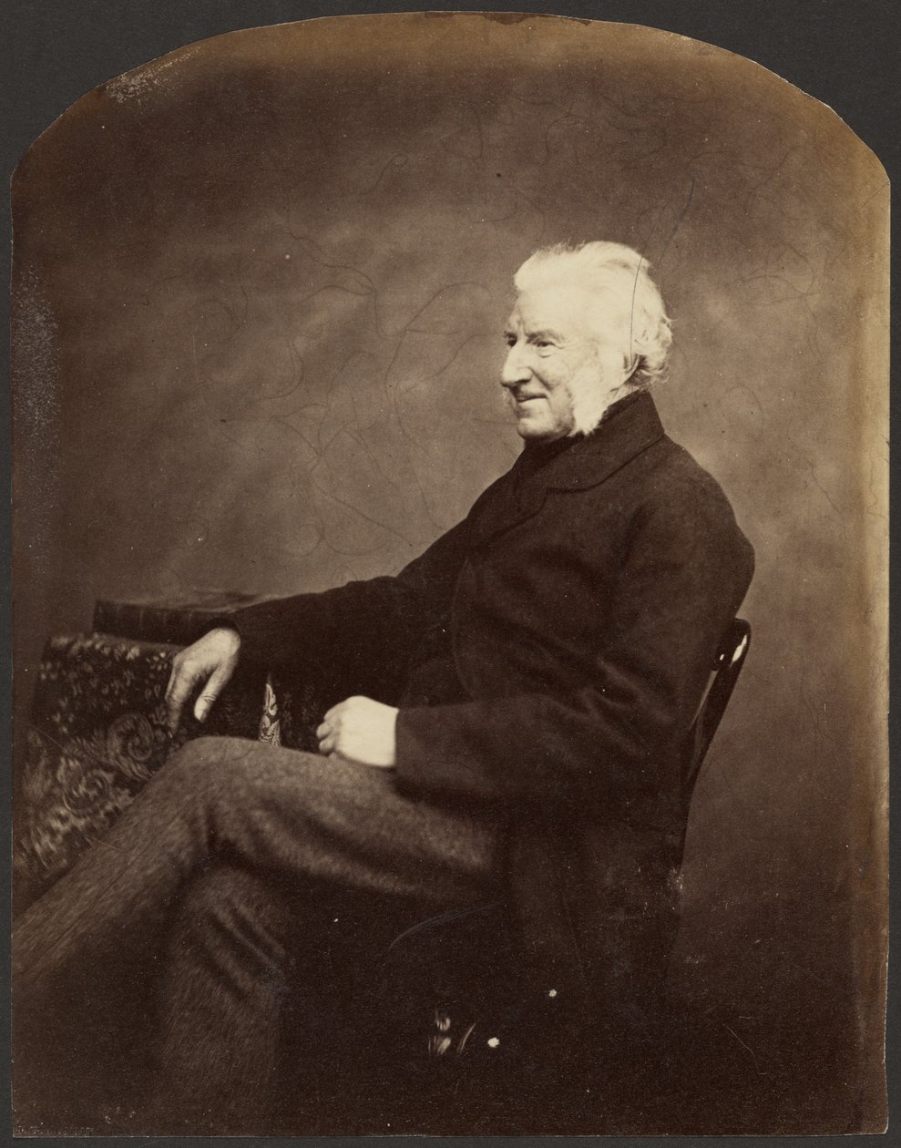 [Portret van een man, 3/4 aanzicht]. door Roger Fenton