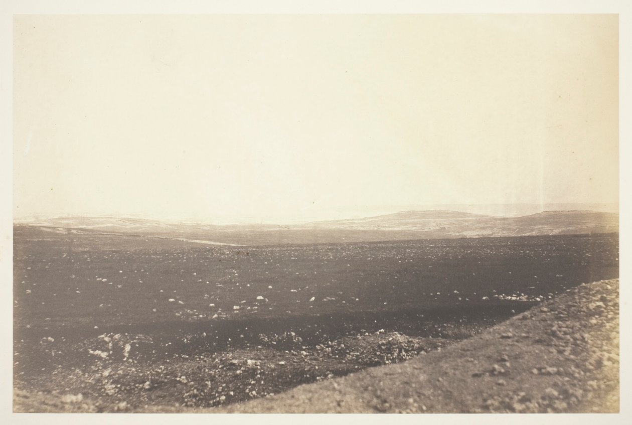 Sebastopol, van de mortierbatterij door Roger Fenton