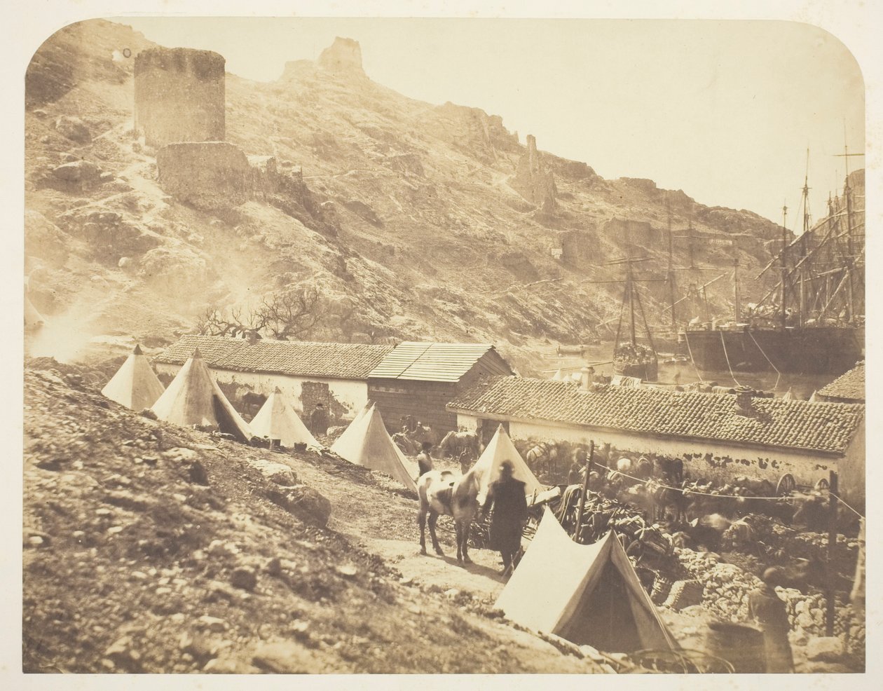 Het Genuese kasteel, Balaklava door Roger Fenton