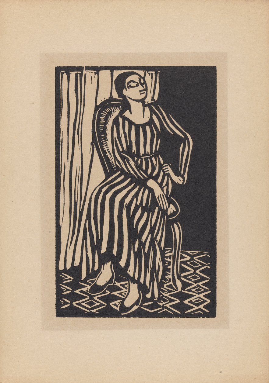 De gestreepte jurk door Roger Fry