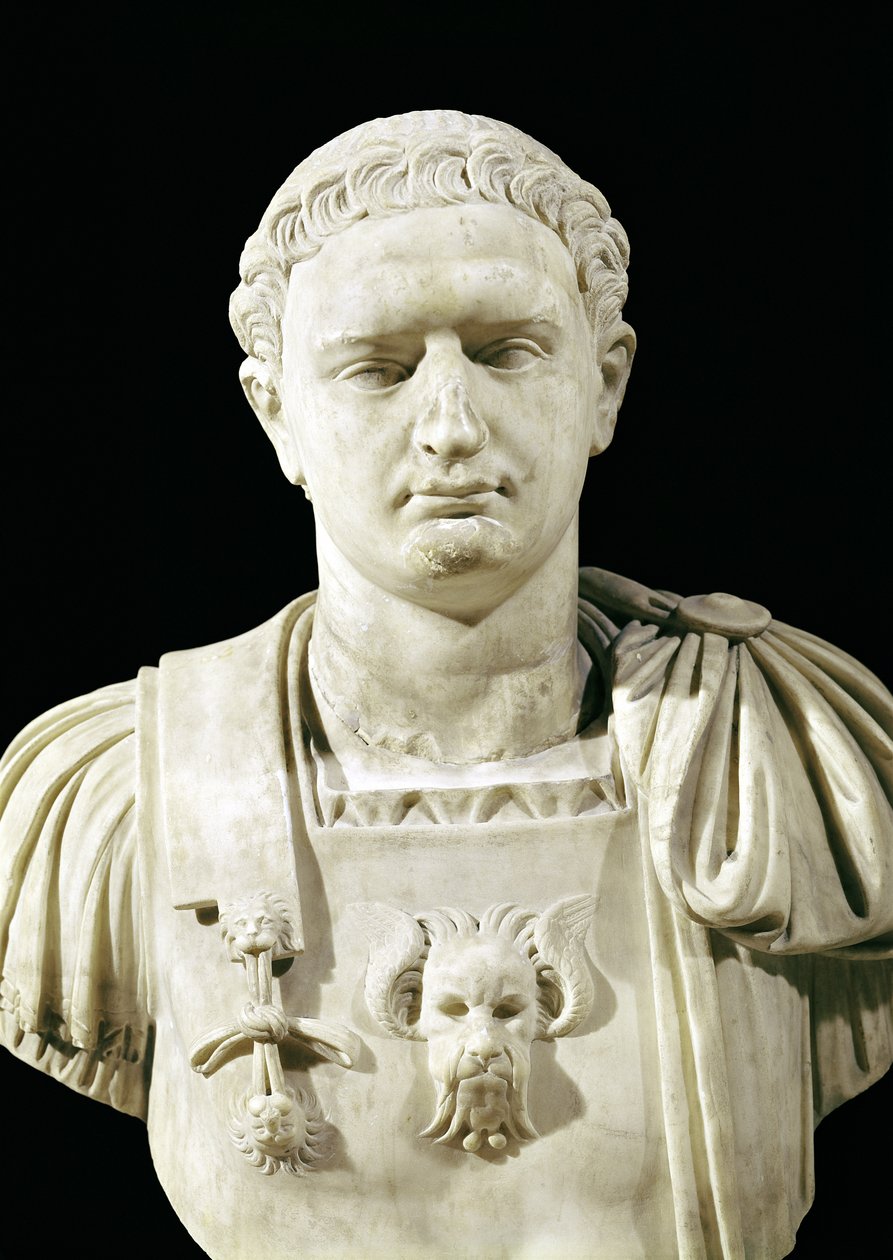 Buste van Keizer Domitianus (51-96 AD) door Roman