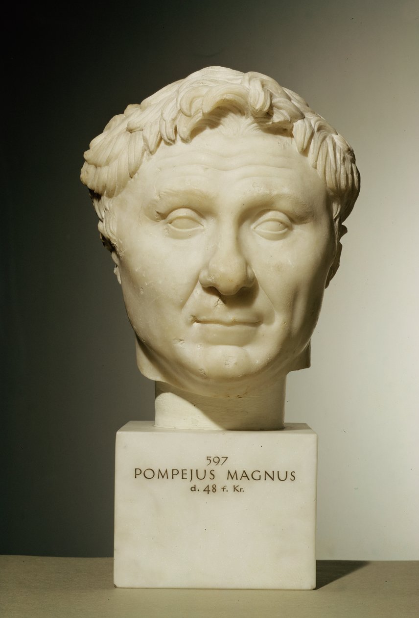 Buste van Pompeius (106-48 v.Chr.) c.60 v.Chr. door Roman