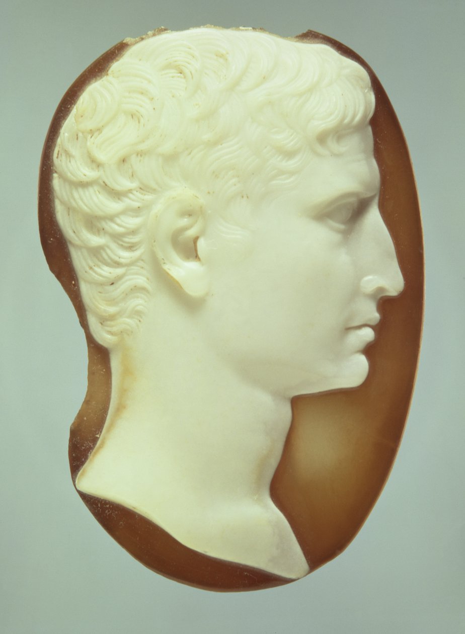 Camee met afbeelding van keizer Augustus door Roman