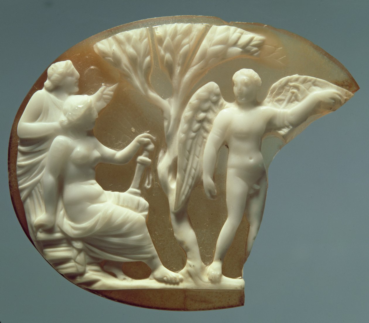 Camee die Icarus en Daedalus toont, 27 BC-AD 14 (sardonyx) door Roman
