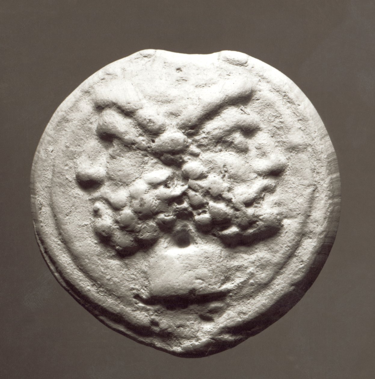 Munt met afbeelding van de god Janus, 753 v.Chr.-476 n.Chr. door Roman