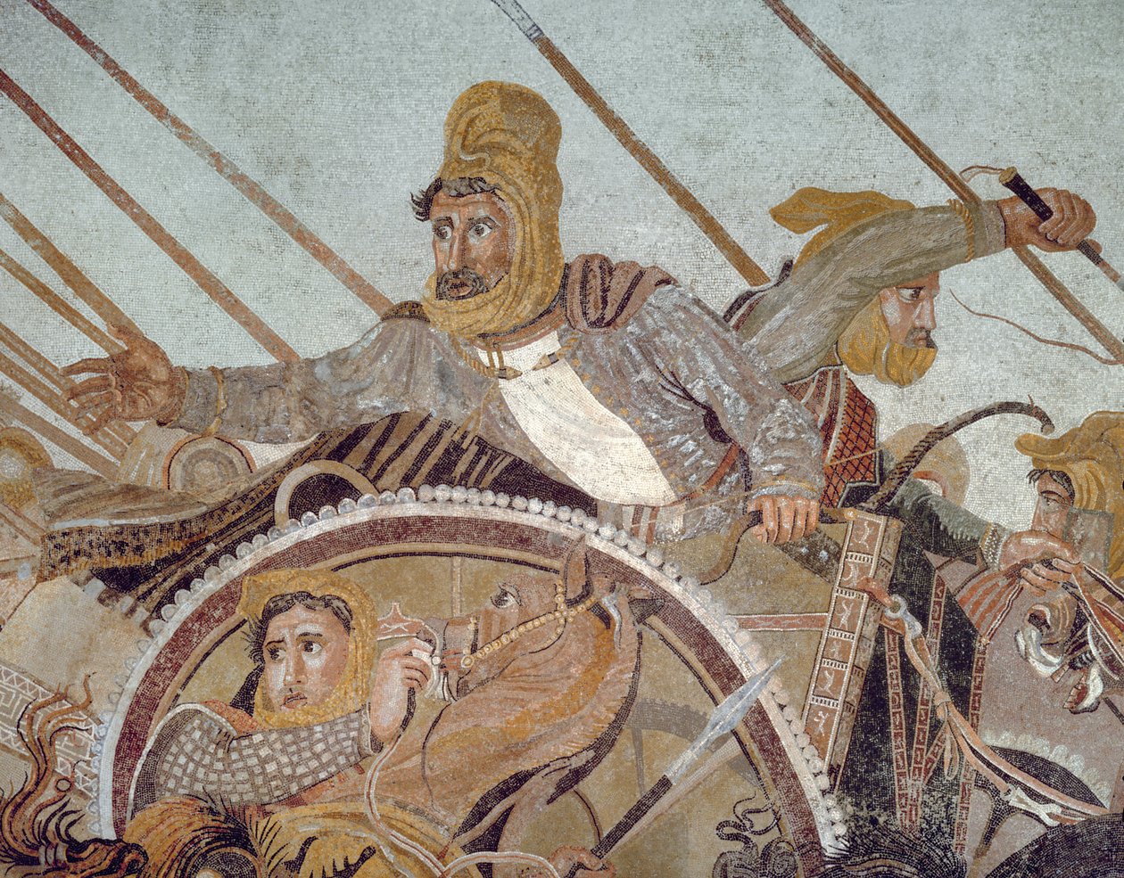 Darius III, uit De Alexander Mozaïek (detail) door Roman