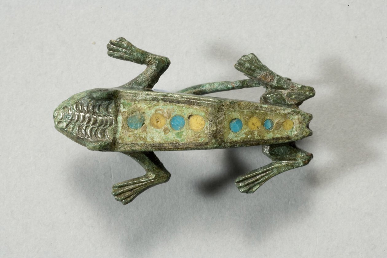 Fibula van een kikker, Romeins-Keltisch, 3e-4e eeuw na Christus door Roman