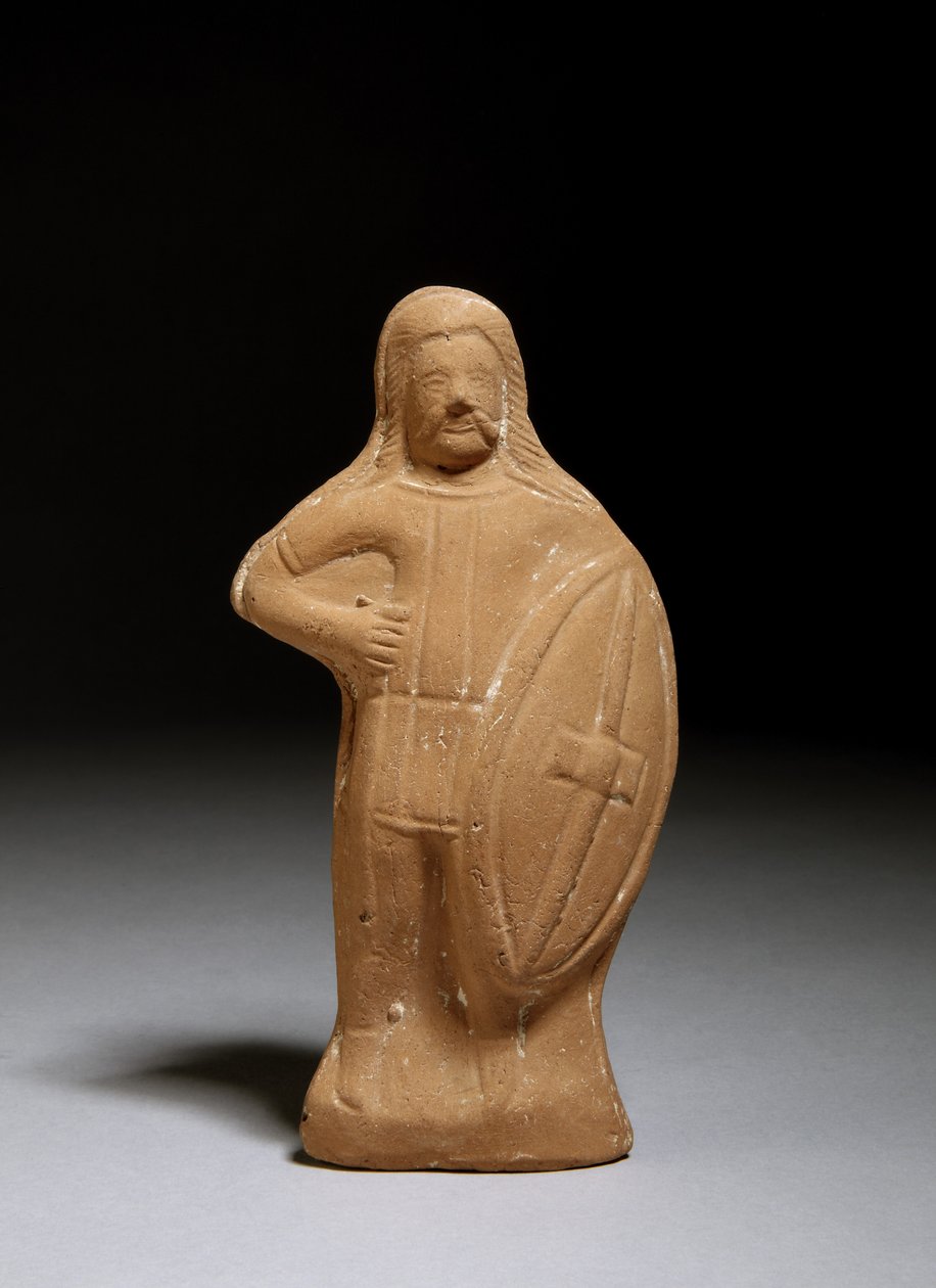 Beeldje van een barbaar (terracotta) door Roman