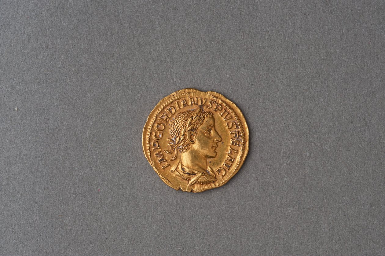 Quinarius van Gordianus III (goud) door Roman