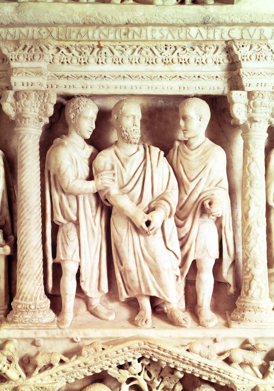 Sarcophagus van Giunio Basso, 4e eeuw door Roman