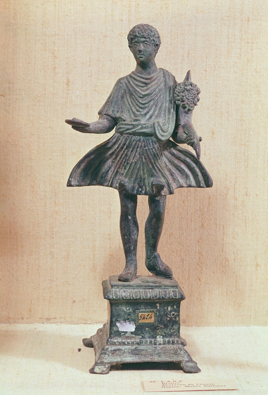 Statuette van Lar, gevonden nabij Vesuvius door Roman