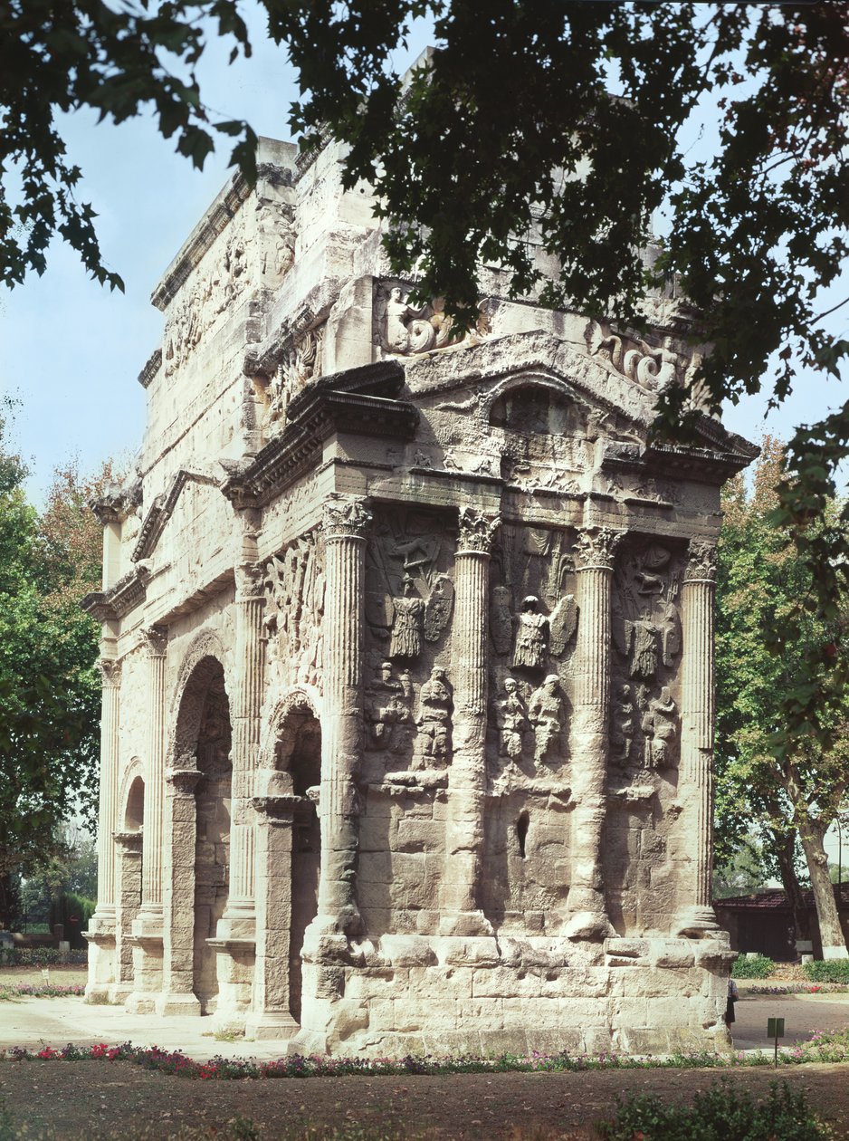 Uitzicht op de Arc de Triomphe door Roman