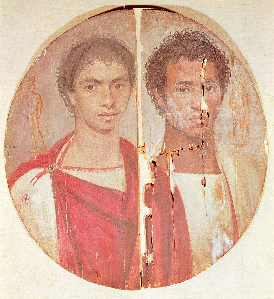 Portret van twee broers door Roman Period Egyptian