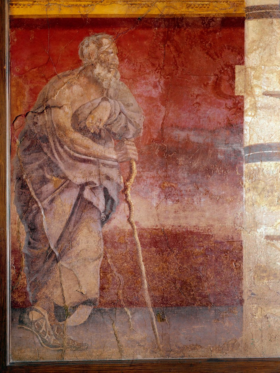 Een filosoof, detail (fresco) door Roman