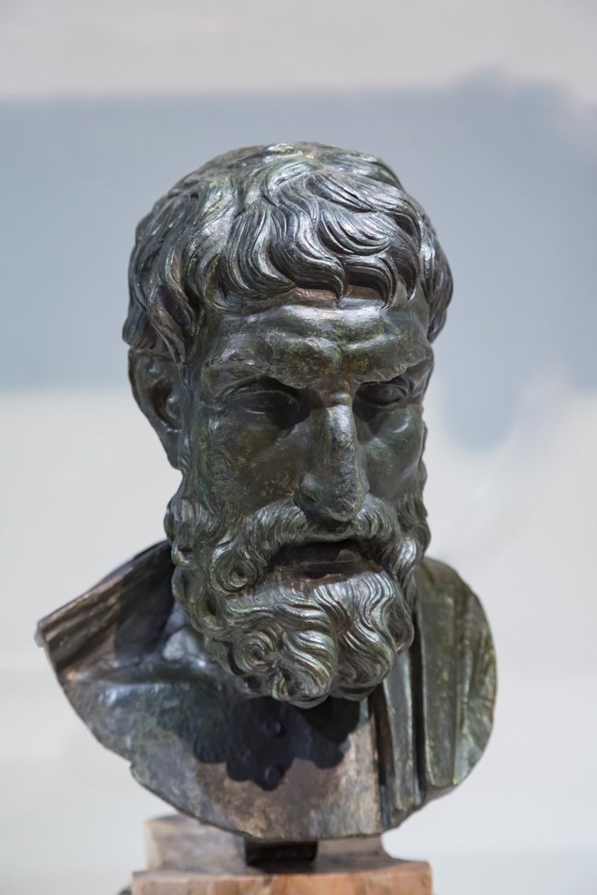Buste van Epicurus door Roman