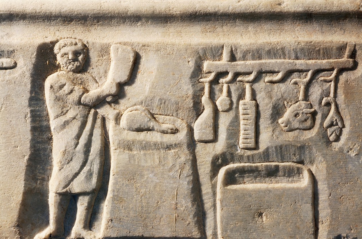 Slager, bas-reliëf, Romeinse beschaving door Roman
