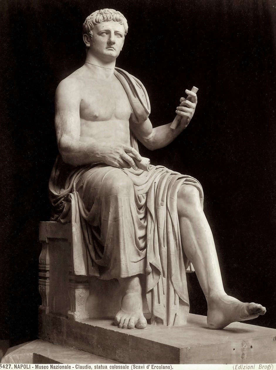 Keizer Claudius (marmer) door Roman