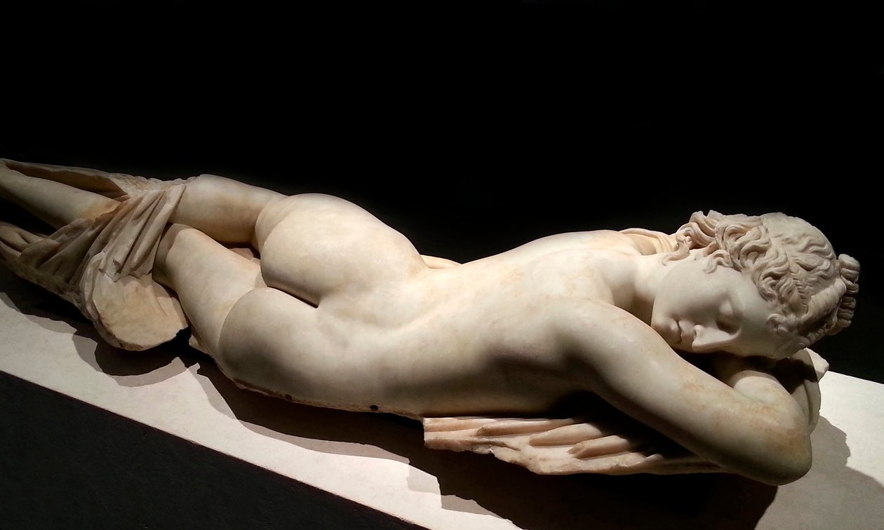 Slapende Hermafrodiet: Romeinse kunst, 1e eeuw v.Chr. door Roman