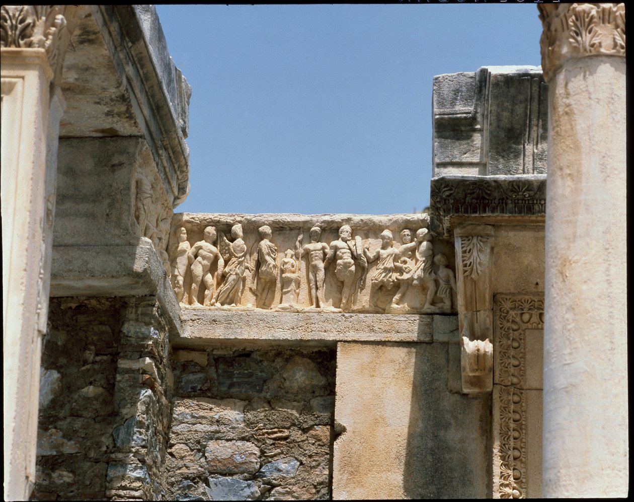 Uitzicht op de tempel van Hadrianus door Roman