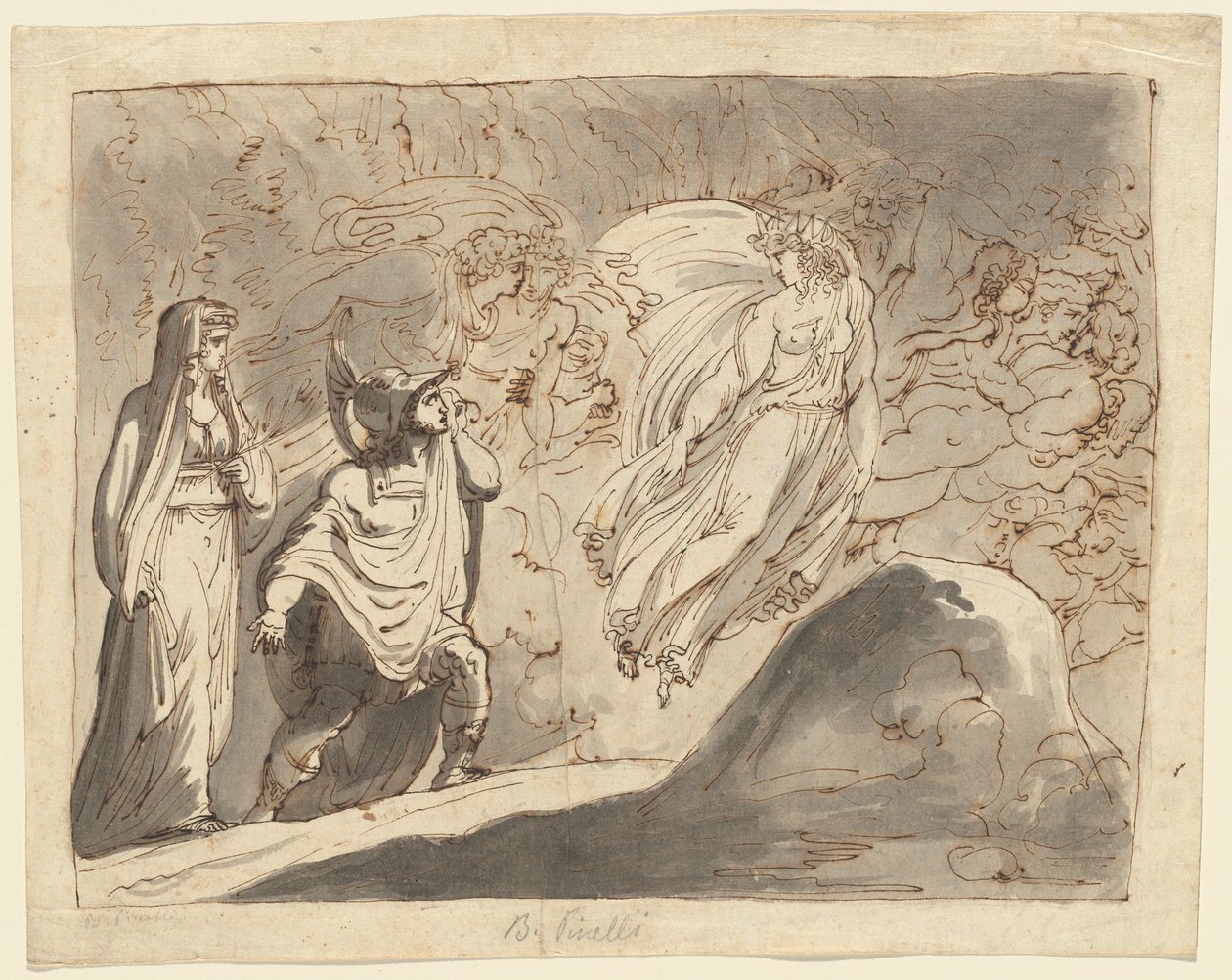 Aeneas in de onderwereld door Roman 18th Century
