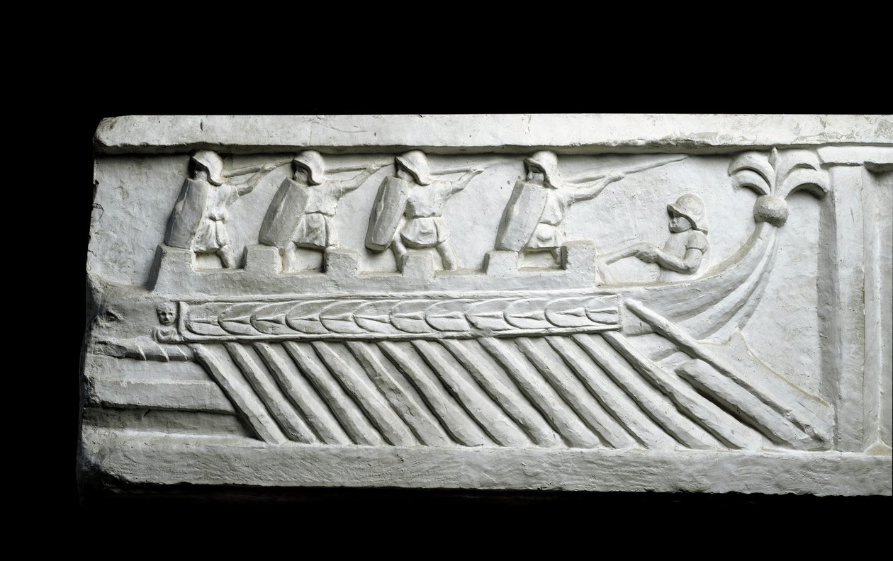 Een oorlogsschip door Roman Roman