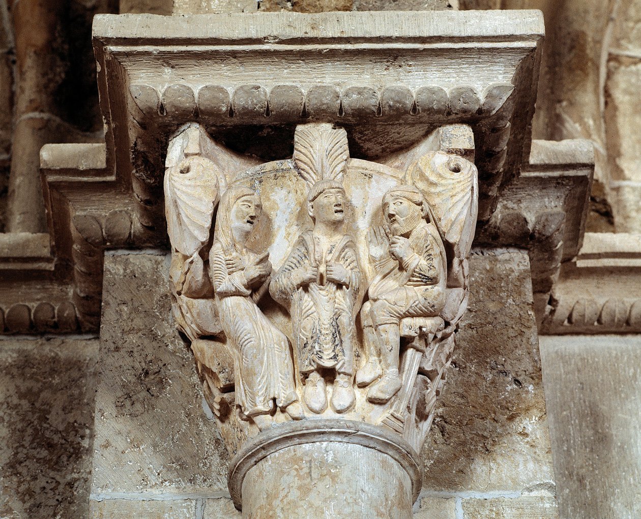 Eugenia van Rome (gebeeldhouwd kapiteel) door Romanesque