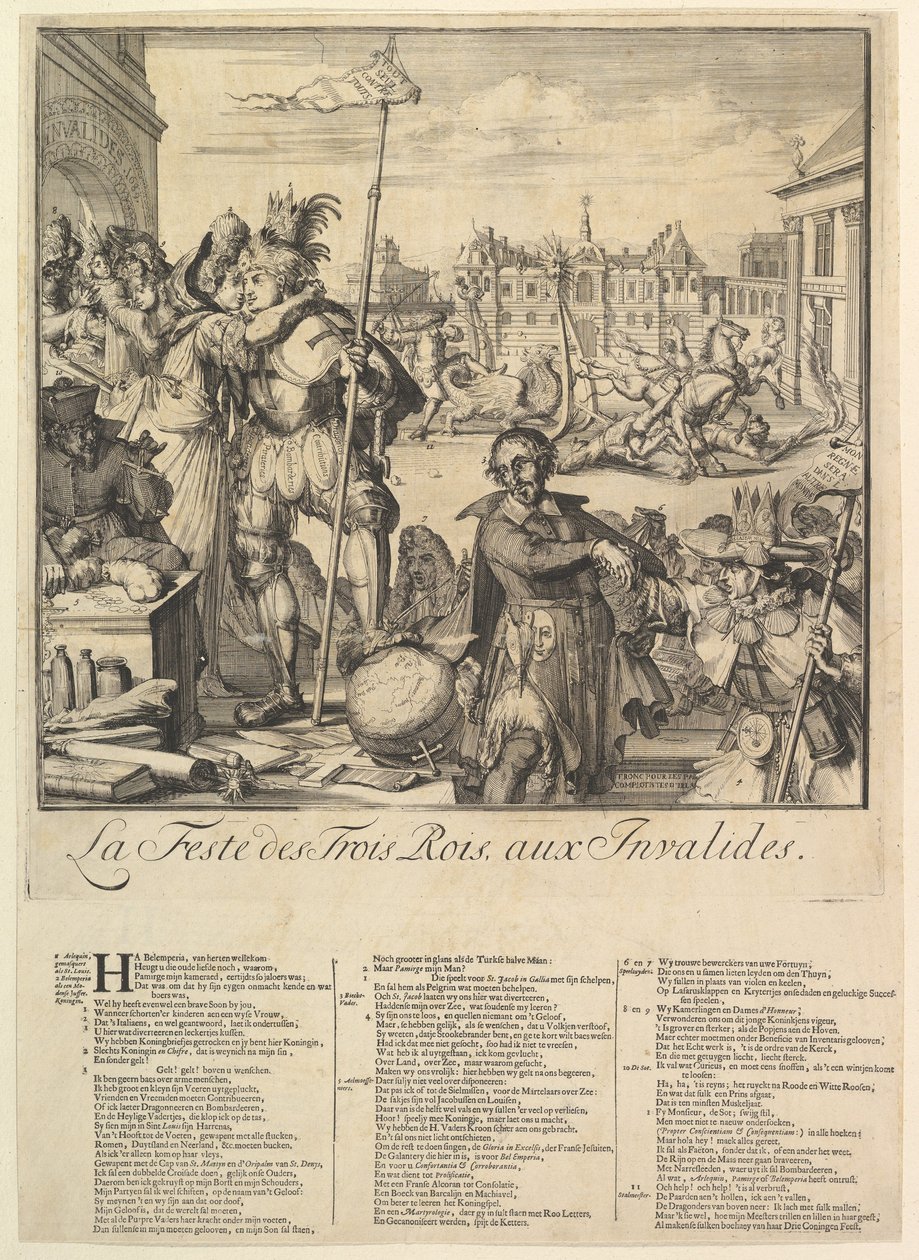 Le Feste des Trois Rois door Romeyn de Hooghe