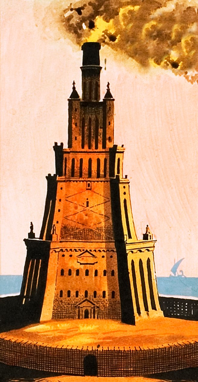 Pharos Licht uitgevonden door Ptolemaeus door Ron Embleton