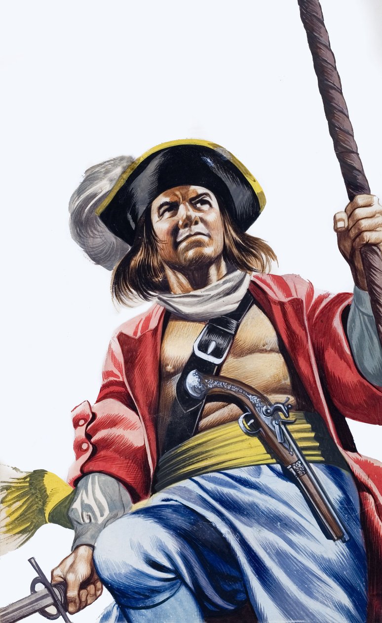 Sir Henry Morgan (gouache op papier) door Ron Embleton
