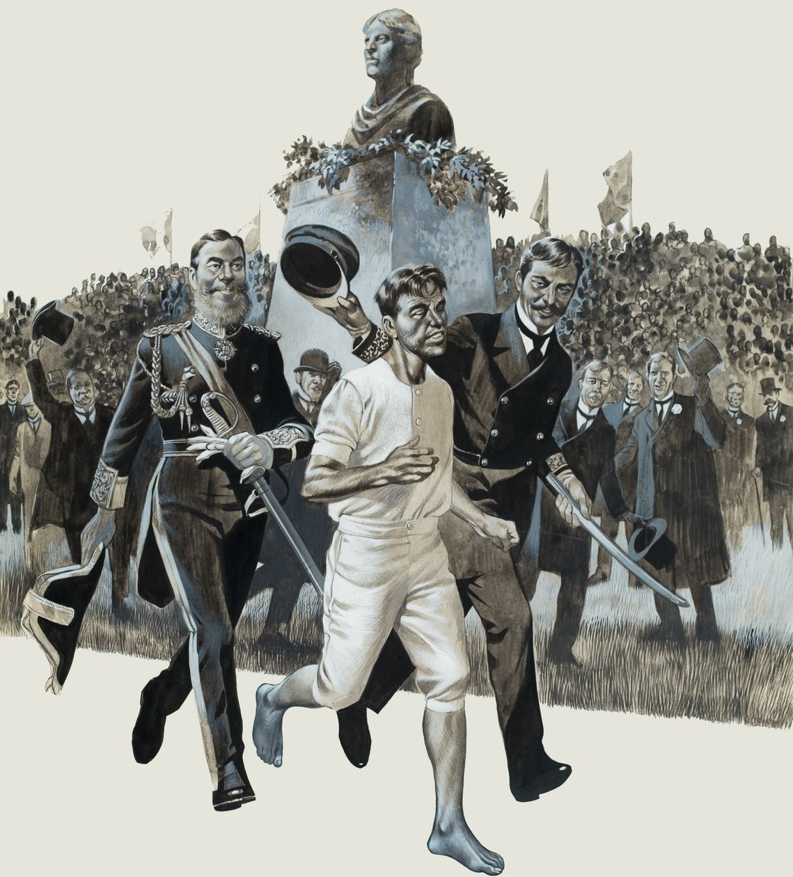 Robbedoes Louis (gouache op papier) door Ron Embleton