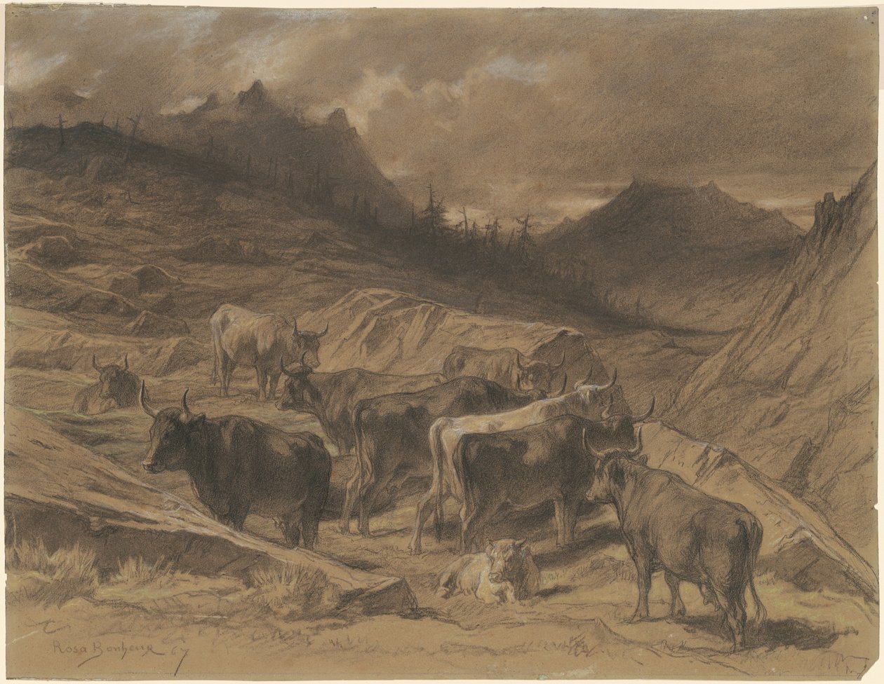 Vee in de Auvergne door Rosa Bonheur