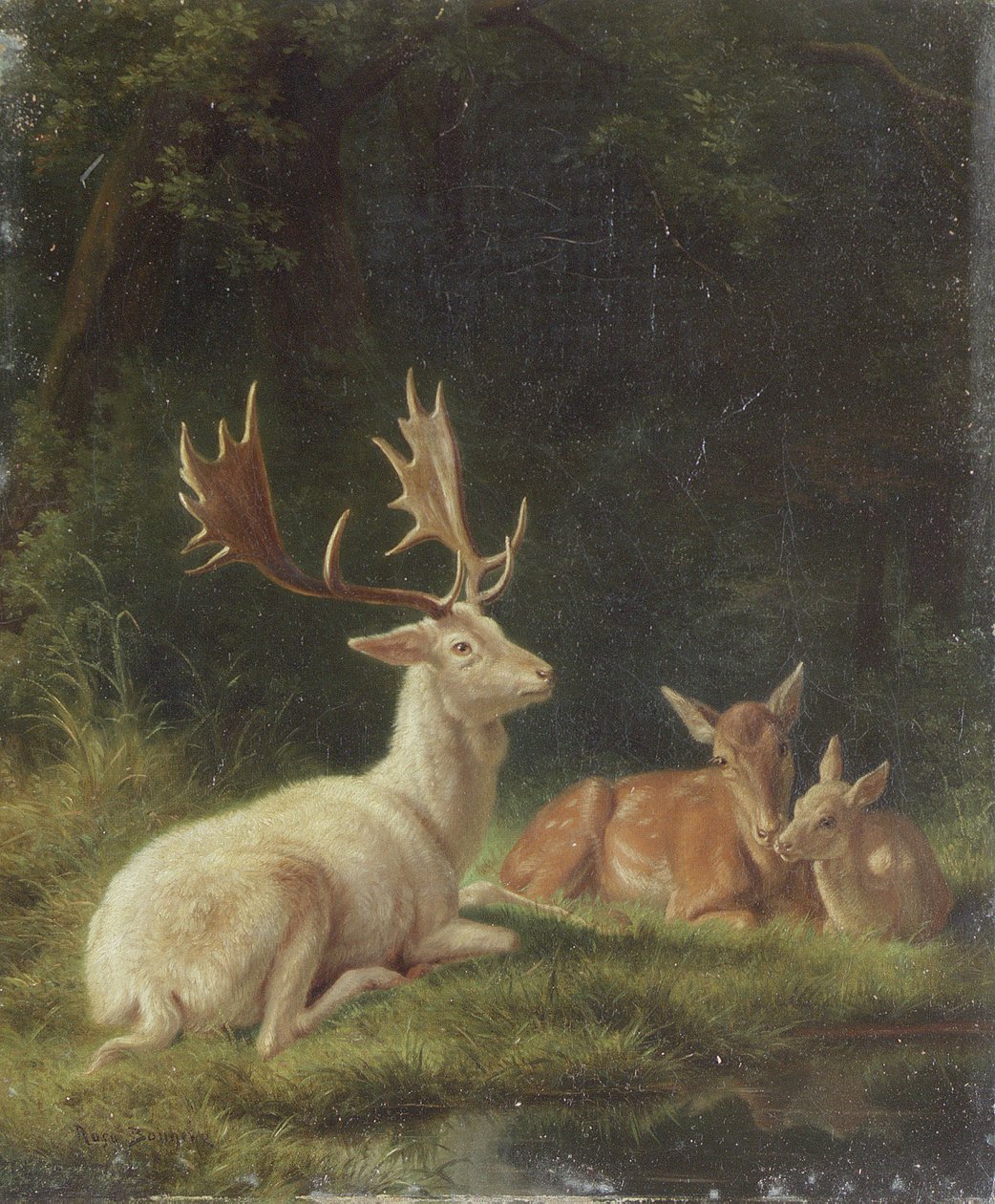 Herten in een Landschap door Rosa Bonheur